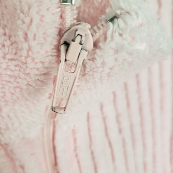 Norm Thompson Full Zip Robe Pink Cotton Terry Vintage Made in Ireland Size Large - Picture 5 of 8